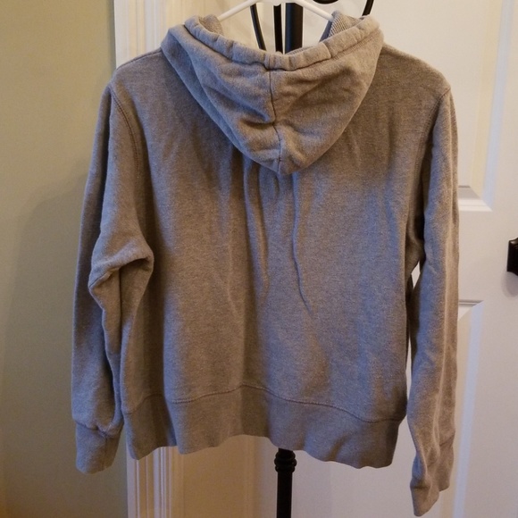 Cropped, hooded sweatshirt with front pocket. - Picture 3 of 3